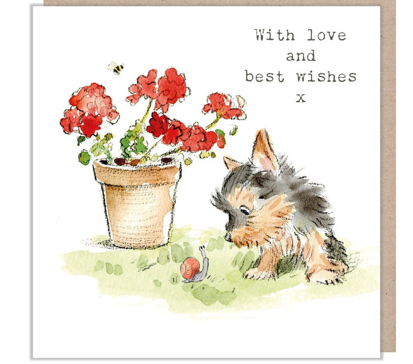 Yorkshire Terrier With Love Greeting Card