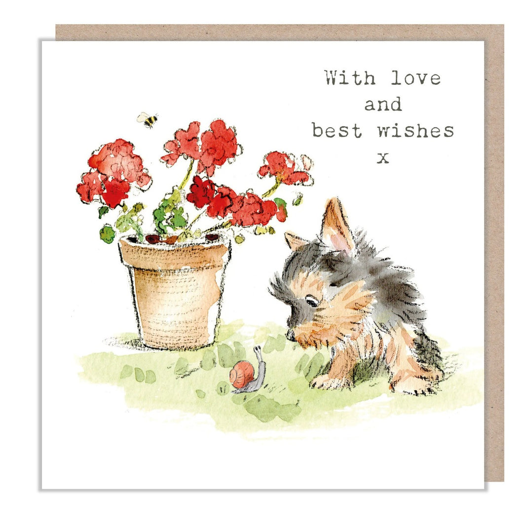 Yorkshire Terrier With Love Greeting Card