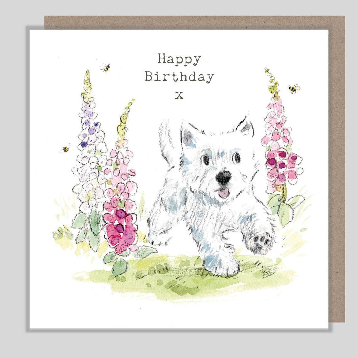 Westie Birthday Card - House of Cards
