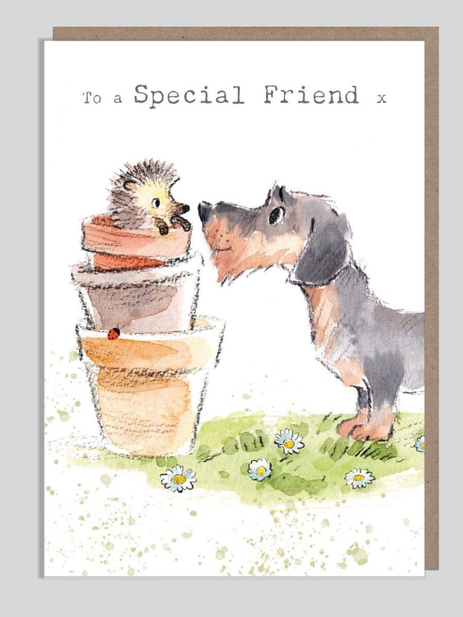 Friend Dachshund Birthday Card - House of Cards