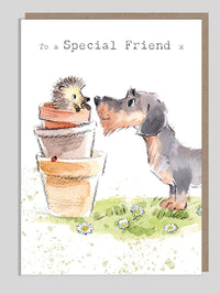 Friend Dachshund Birthday Card