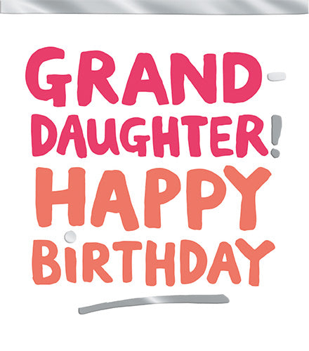 Granddaughter Happy Birthday Card