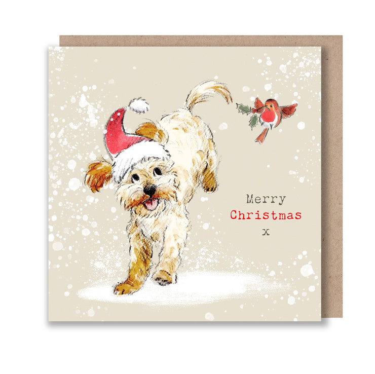 Joyful Dog Christmas Card