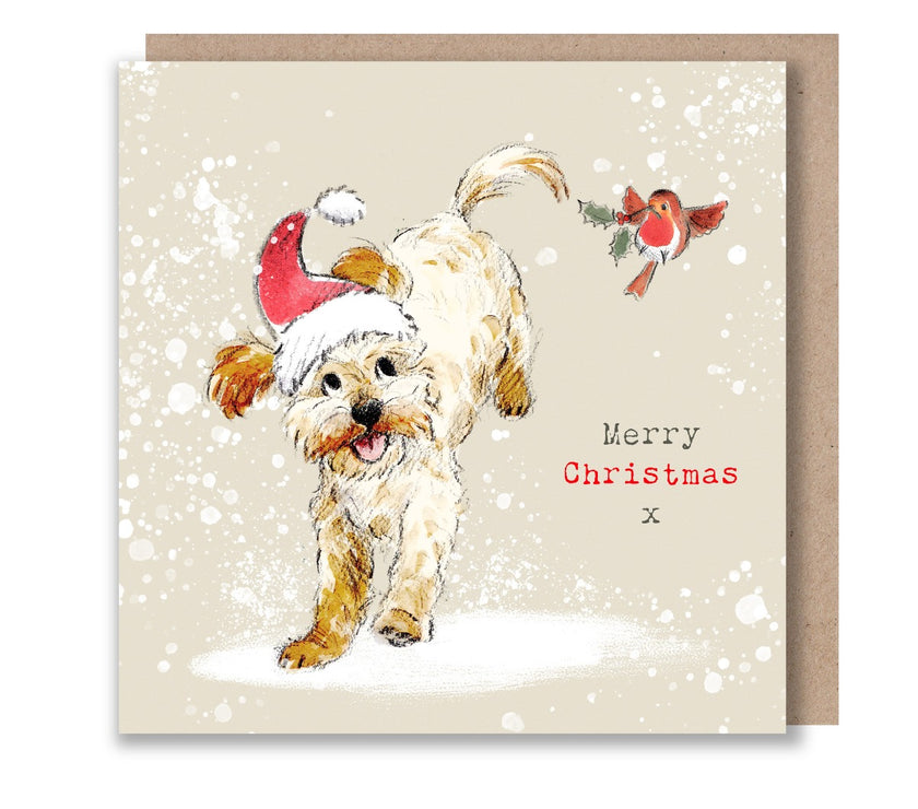 Joyful Dog Christmas Card