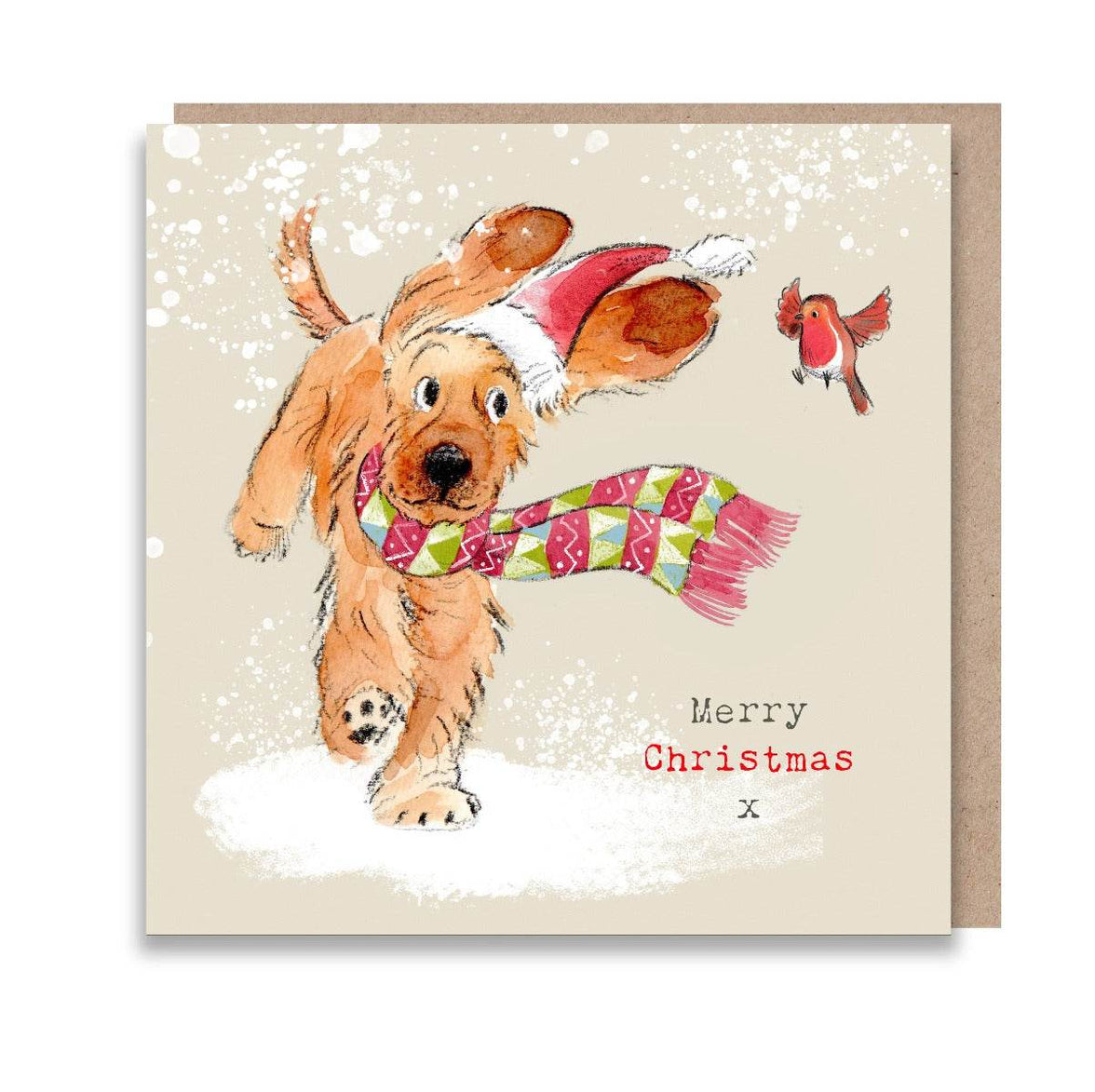 Dog with Big Ears Christmas Card - House of Cards