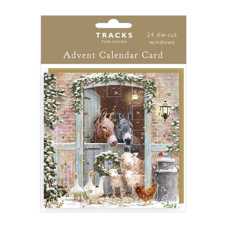 Stable Door Advent Calendar Card
