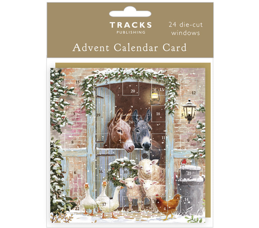 Stable Door Advent Calendar Card