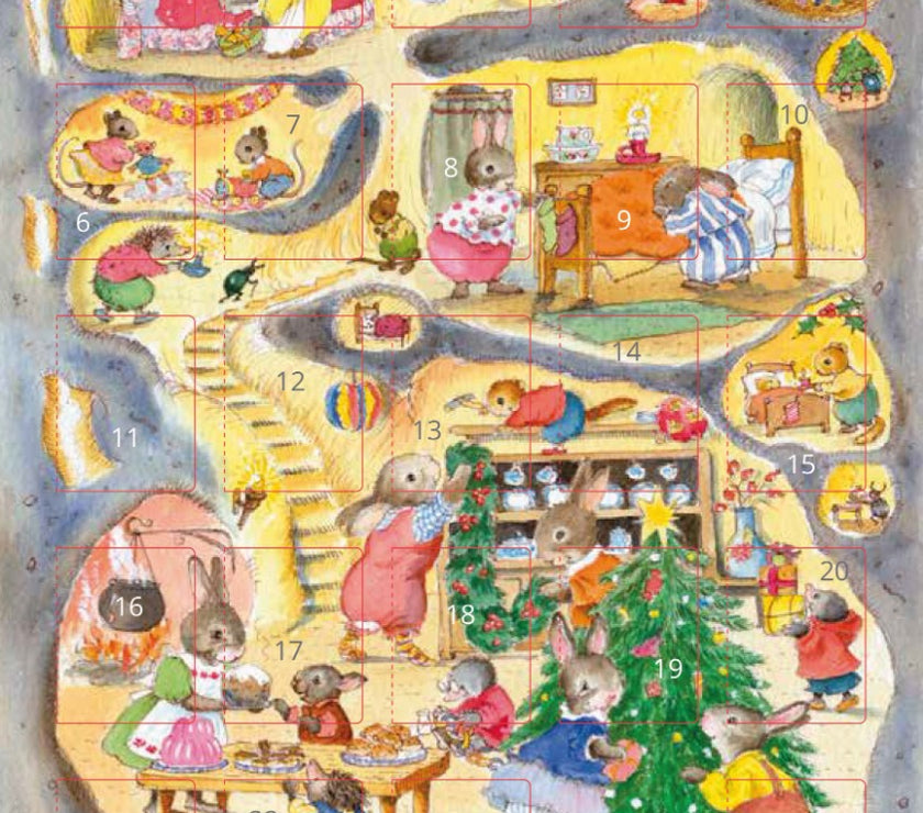 Rabbit Warren Christmas Advent Card