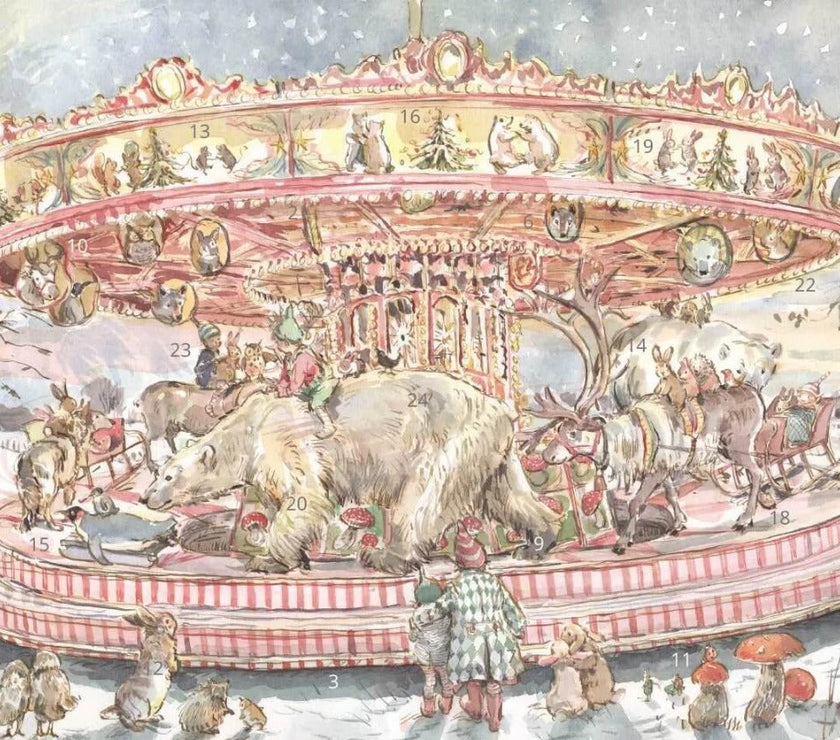 Winter Carousel A4 Christmas Advent Calendar