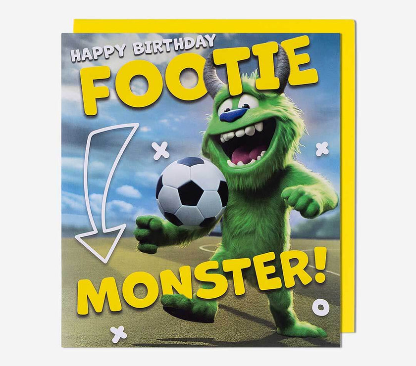 Green Monster Birthday Card