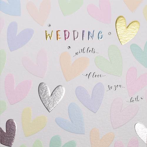 Lots of Love Hearts Wedding Greeting Card - House of Cards