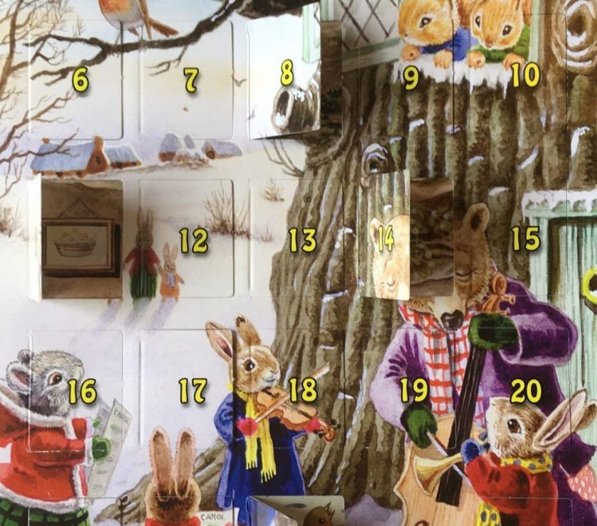 Christmas Carols Advent Card