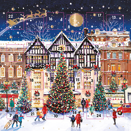 High Street Advent Calendar Card