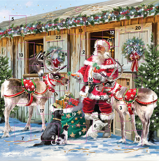 Santa at the Stable Square Advent Calendar
