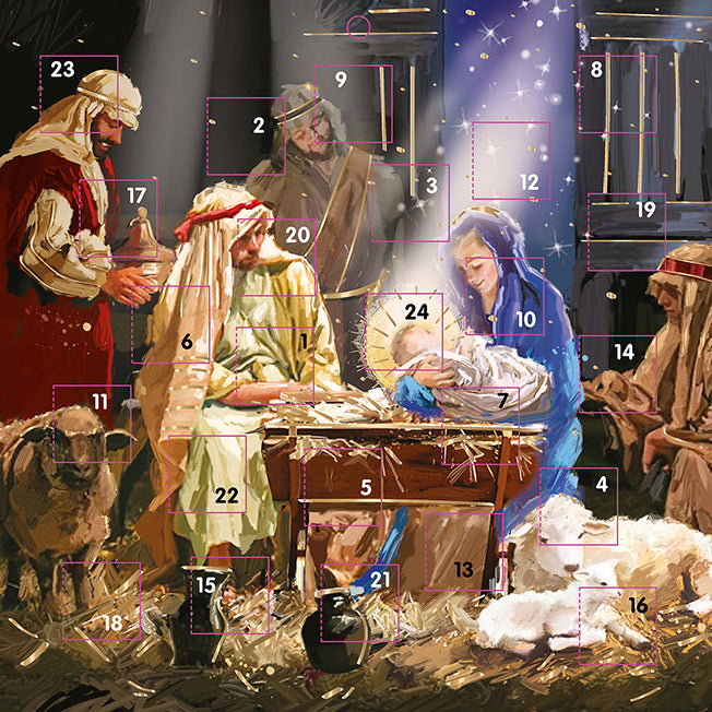 Traditional Nativity Square Advent Calendar