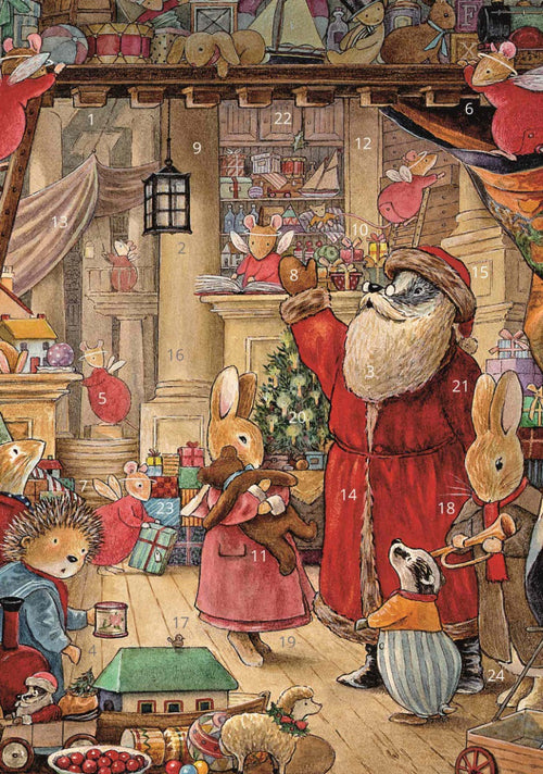 Santa Toys Christmas Advent Card