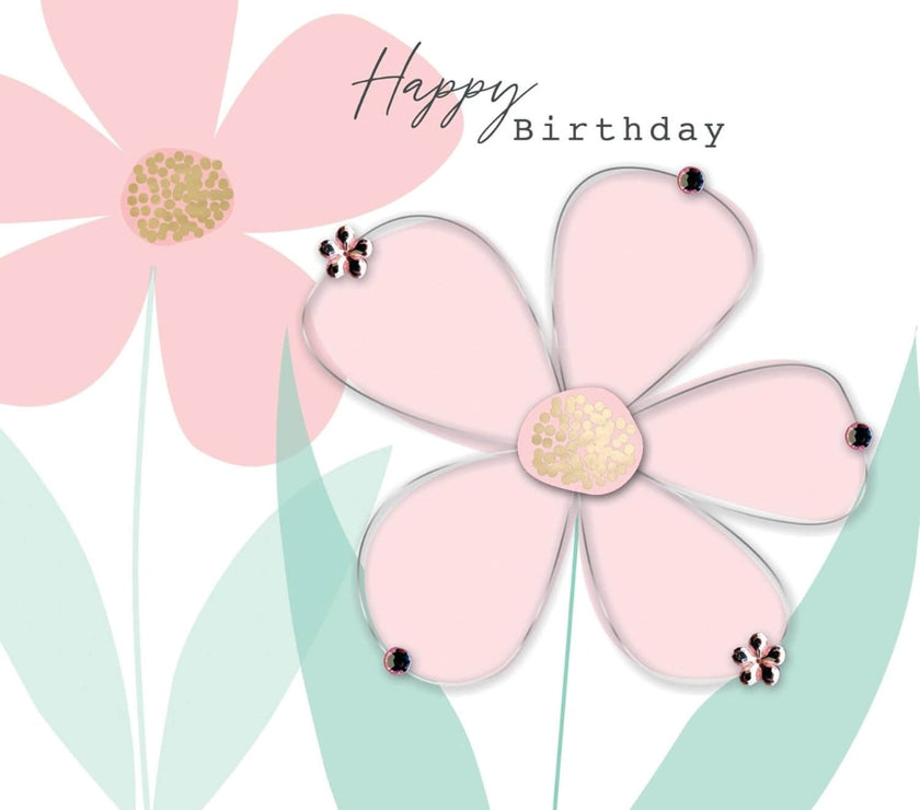 Flowers Jewels Birthday Card
