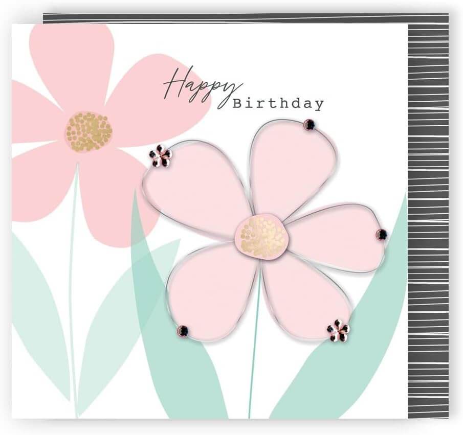 Flowers Jewels Birthday Card - House of Cards