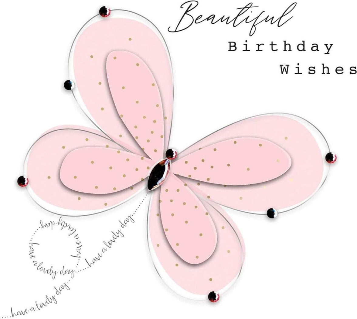 Butterfly Jewels Birthday Card - House of Cards