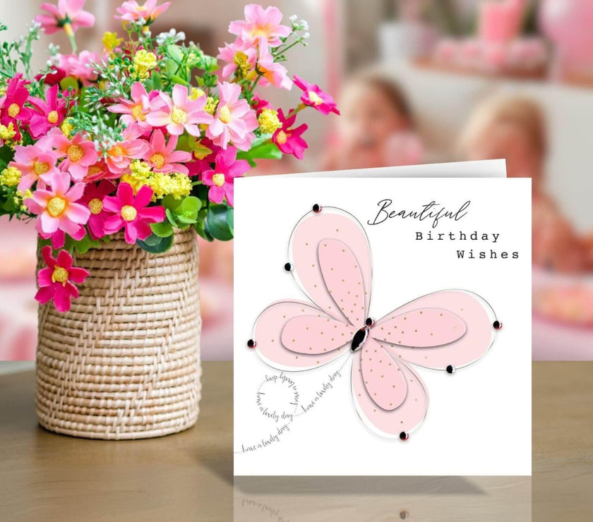 Butterfly Jewels Birthday Card
