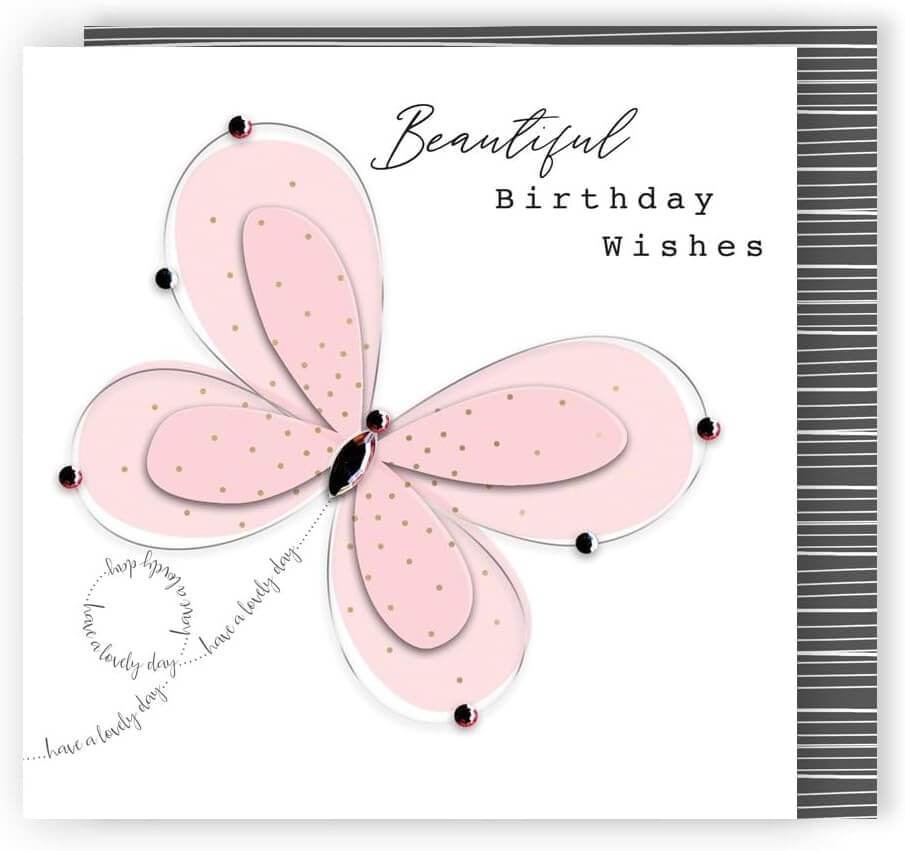 Butterfly Jewels Birthday Card - House of Cards
