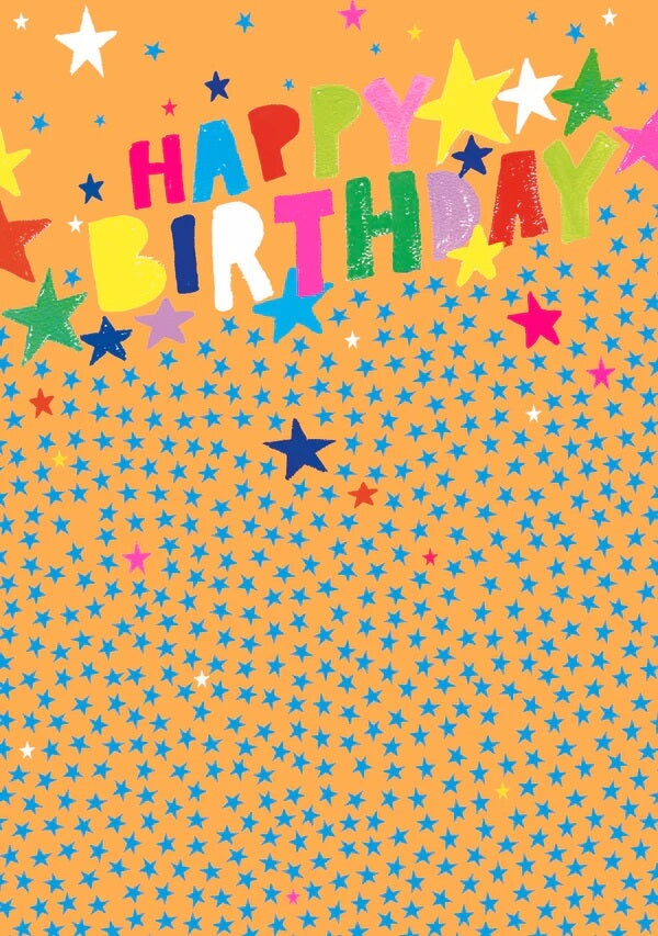 Orange Happy Birthday Card