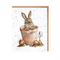 Flower Pot Rabbit Note Cards