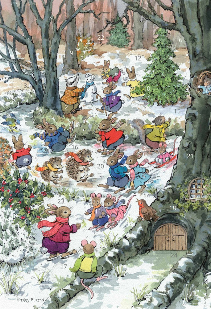 Skating Rink Christmas Advent Card
