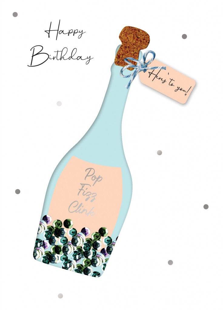 Autograph Bottle Birthday Card - House of Cards
