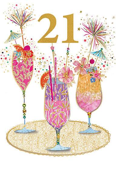 21 Cocktails Birthday Card - House of Cards