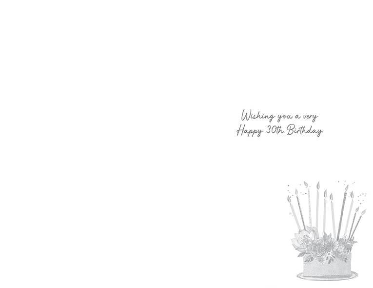 30th Cake Birthday Card - House of Cards