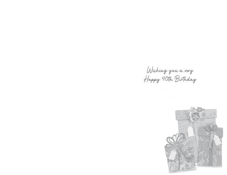 40th Presents Birthday Card - House of Cards