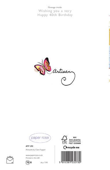 40th Presents Birthday Card - House of Cards