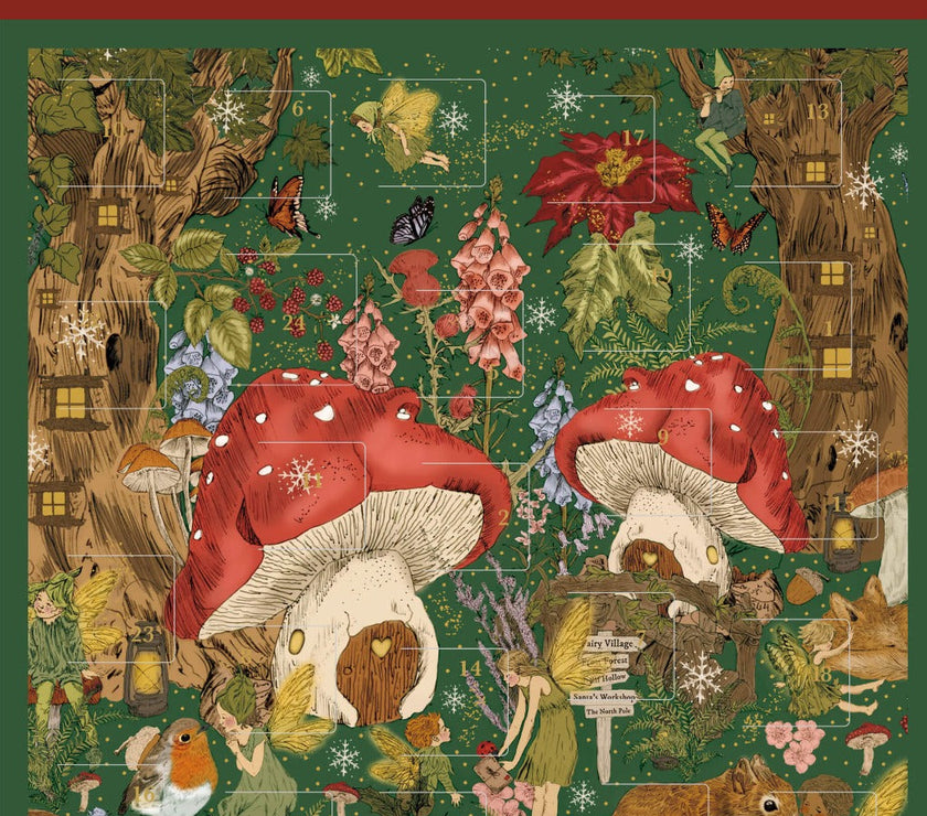 Mushroom Forest Advent Calendar Card