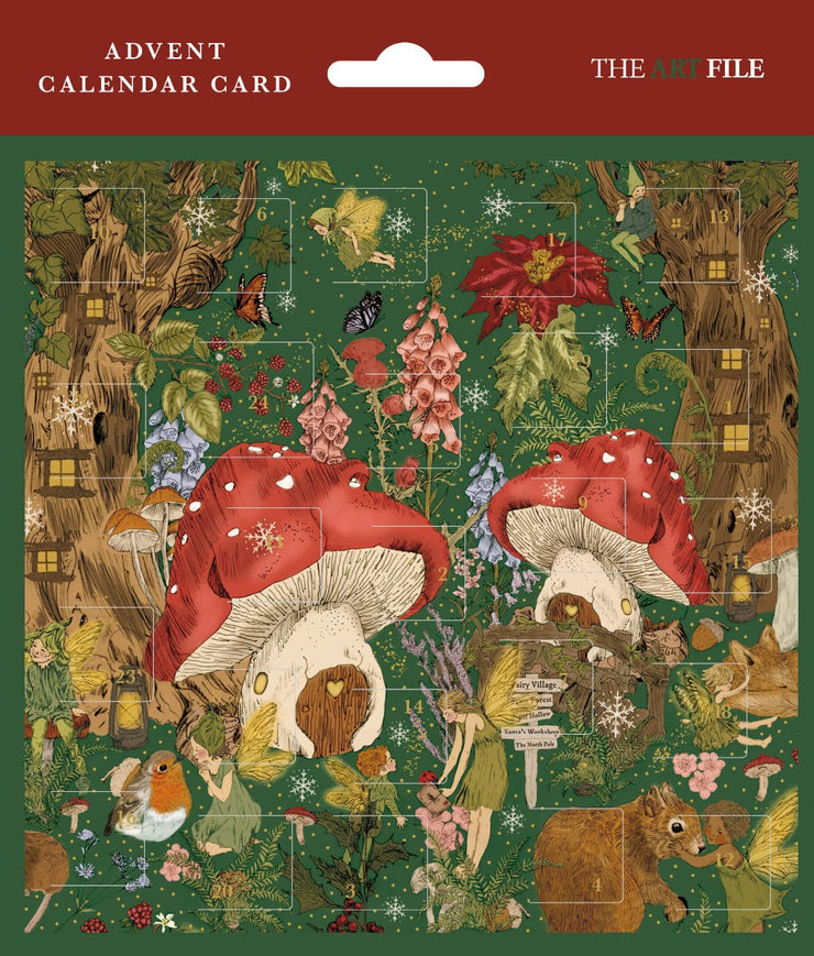 Mushroom Forest Advent Calendar Card