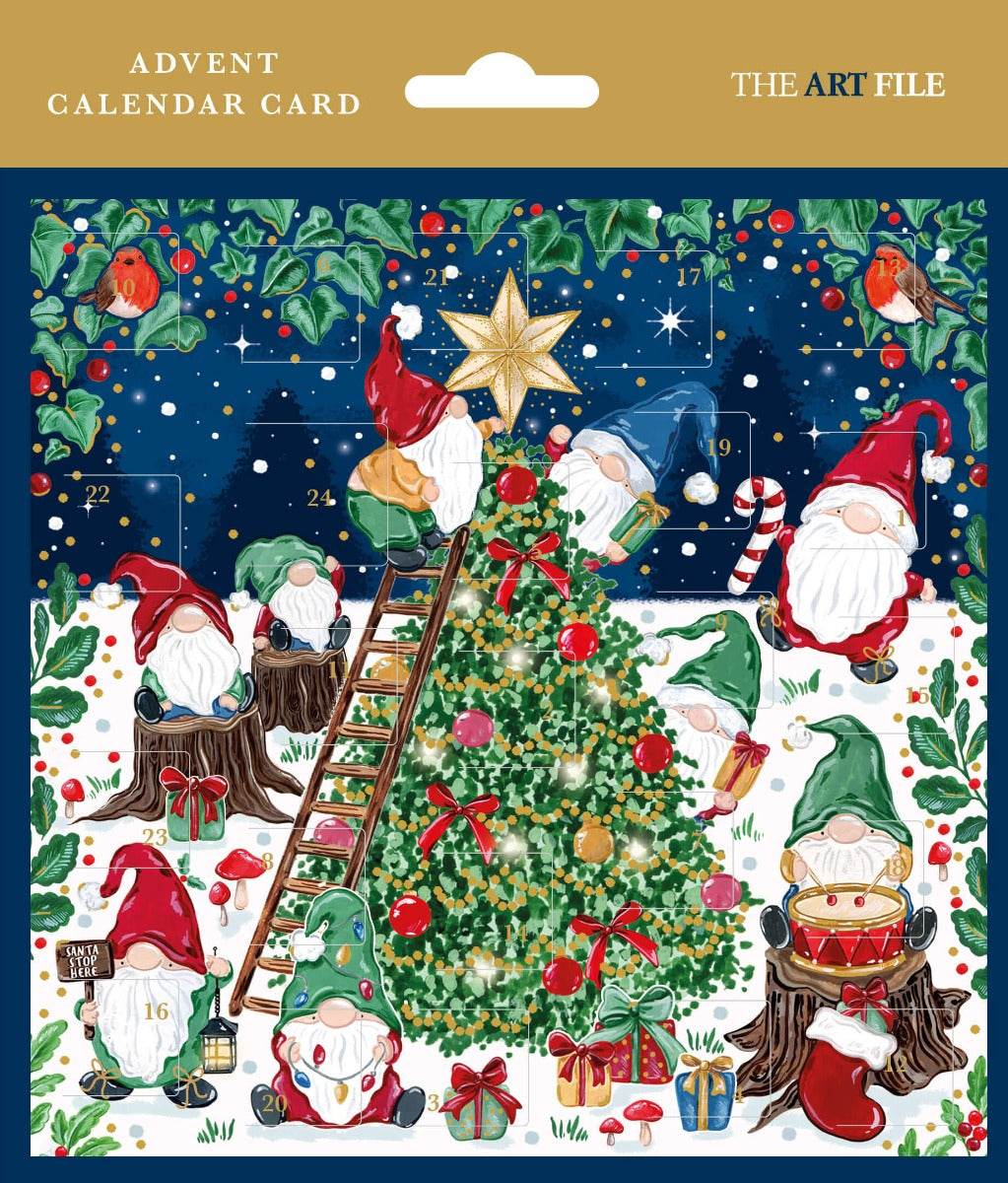 Gonk Tree Advent Calendar Card - House of Cards