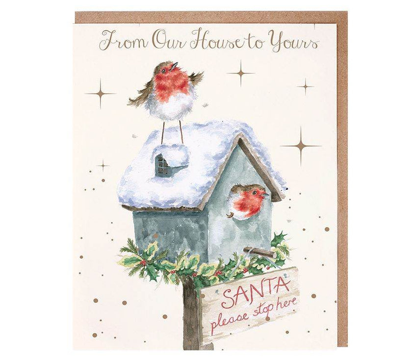 Stop Here Christmas Cards - House of Cards