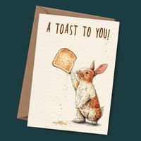 Rabbit Toast Birthday Card