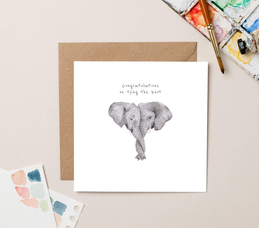 Wedding Elephants Card