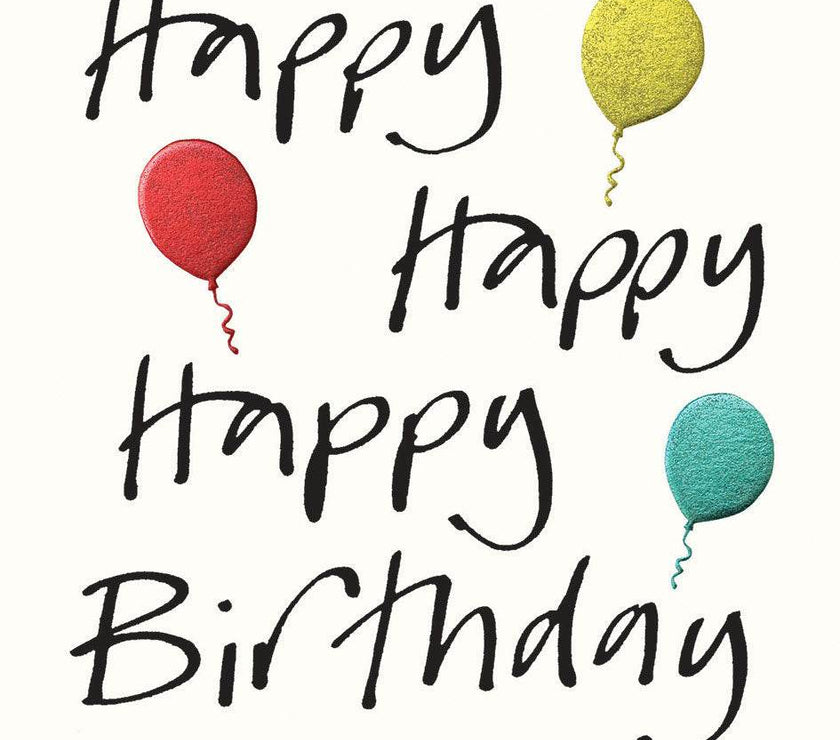 Balloons Happy Birthday Card - House of Cards