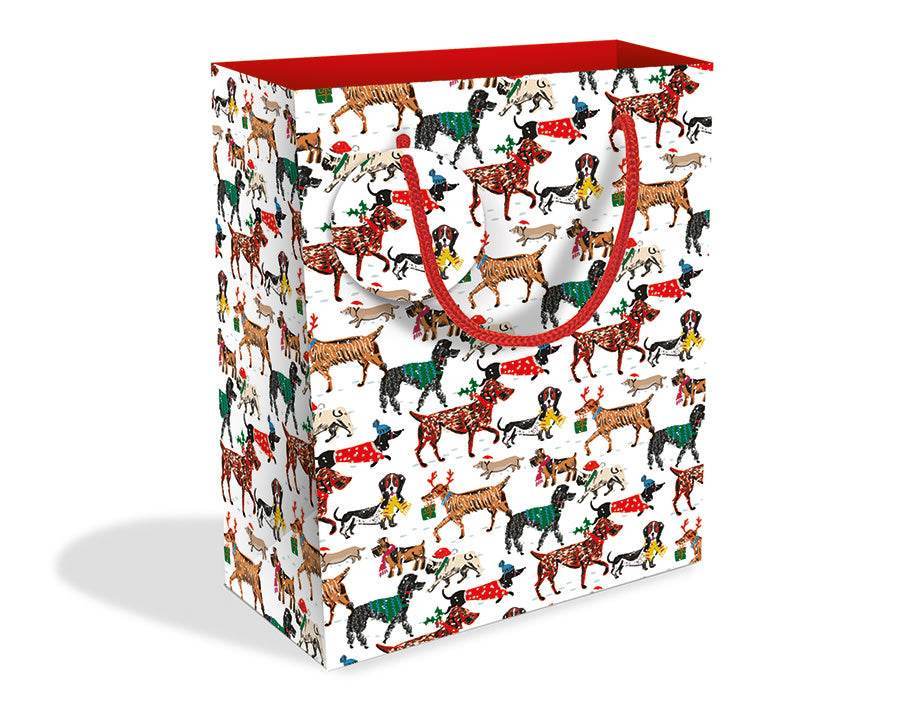 Christmas Dogs Medium Gift Bag - House of Cards