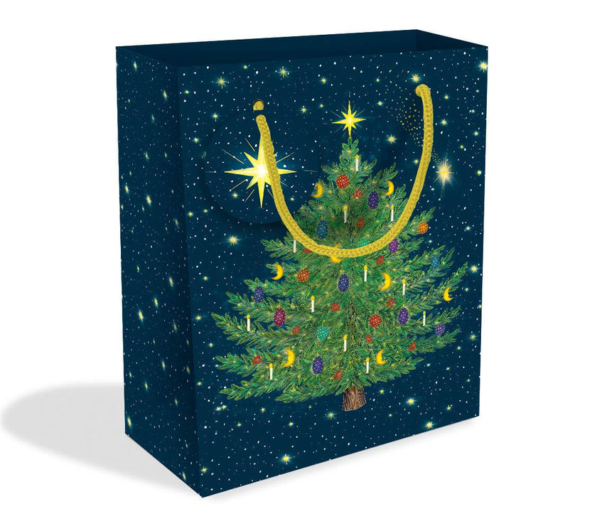 Celestial Christmas Trees Medium Gift Bag - House of Cards