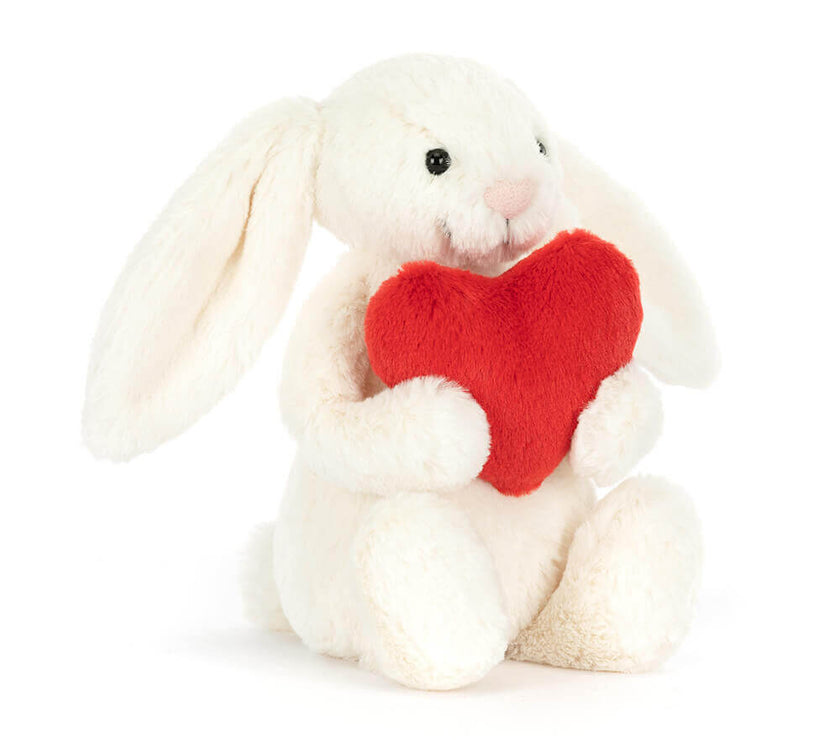 Bashful Bunny with Red Love Heart