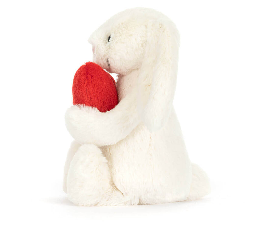 Bashful Bunny with Red Love Heart
