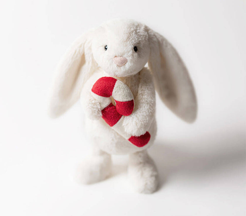 Bashful Bunny with Candy Cane