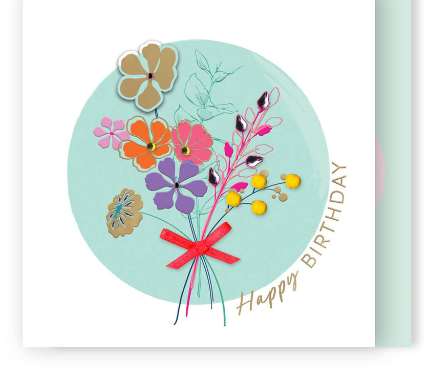 Flower Bouquet Birthday Card