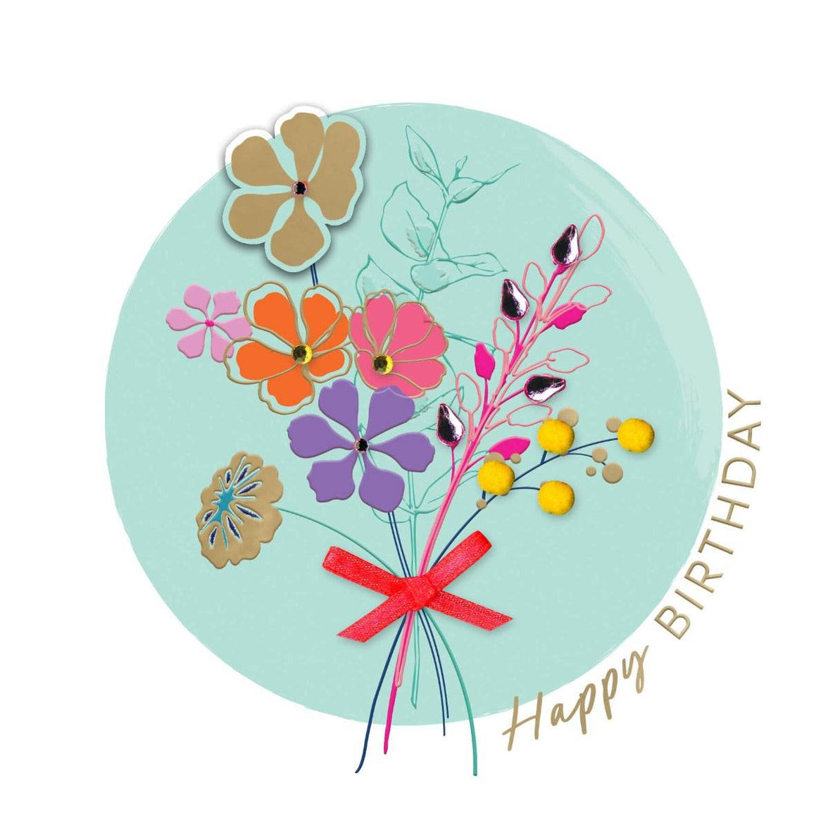 Flower Bouquet Birthday Card - House of Cards