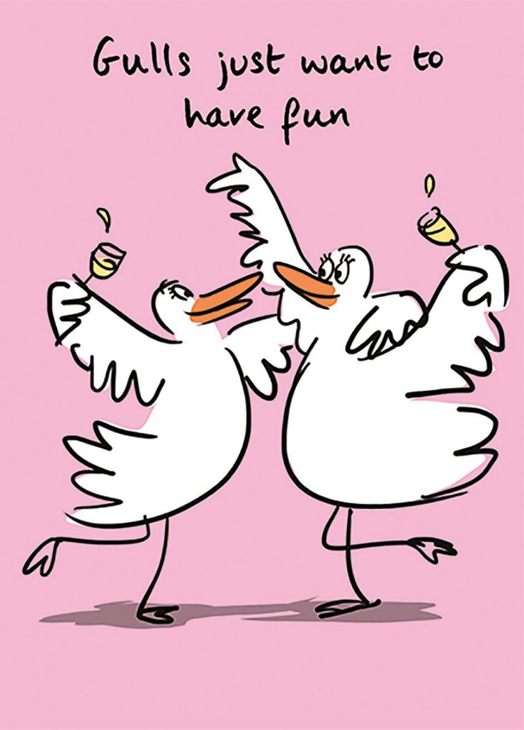 Gulls Have Fun Greetings Card