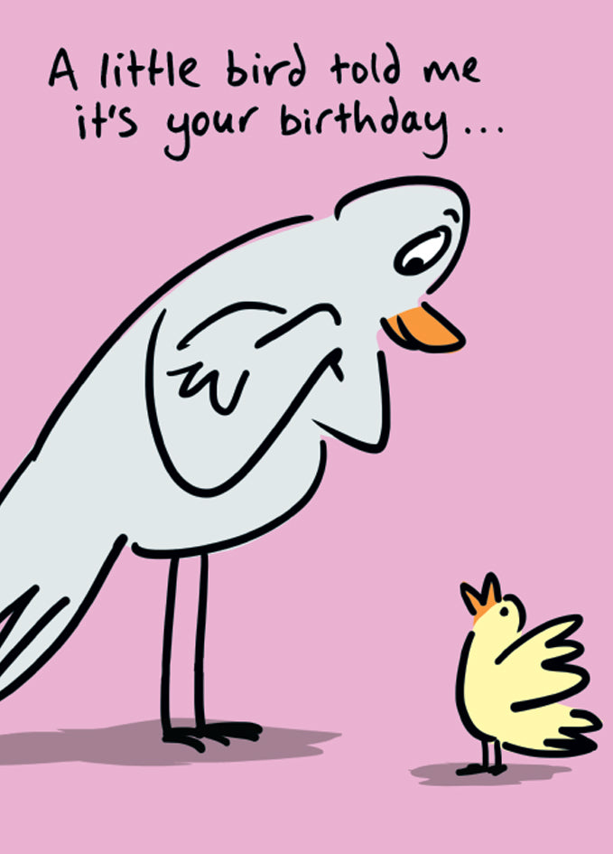 Little Bird Told Me Birthday Card