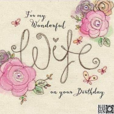 Wonderful Wife Birthday Card - House of Cards